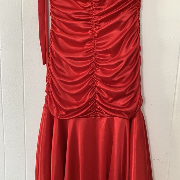 Beata Studios Womens Medium Dress Halter Red Beaded 90s Y2K Whimsy Dark Romantic - Picture 7 of 9